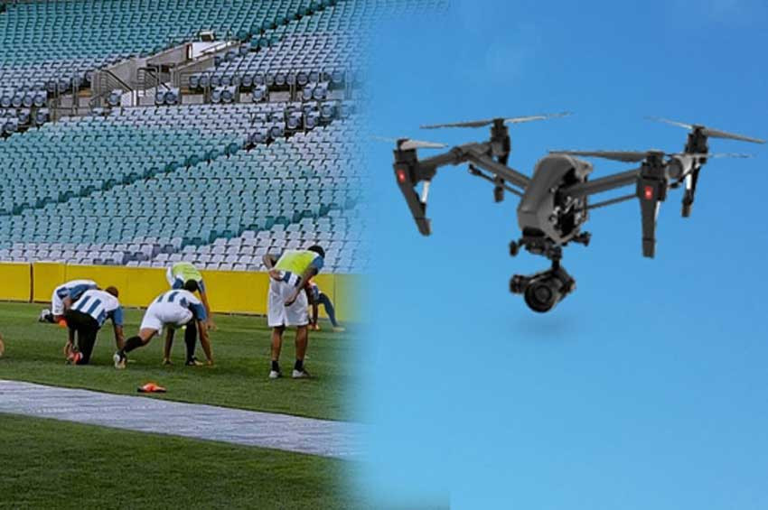 Mili takım antrenmanı drone ile izlendi