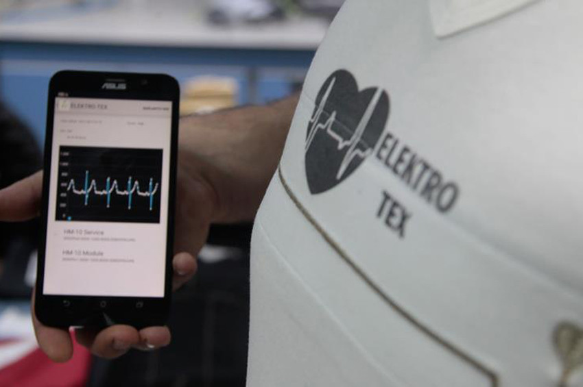 Akıllı tişört kalp ritmini ölçüyor