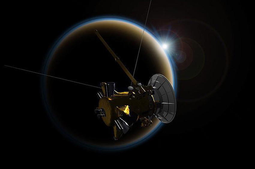 Cassiniden Titana veda etti