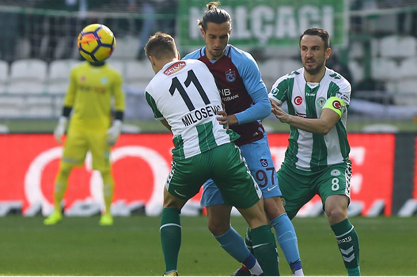 Atiker Konyaspor, Trabzonspor maçı nefes kesti: 2-2