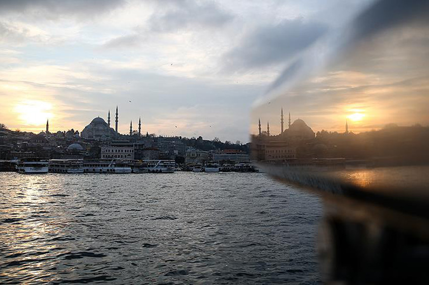 İstanbuldan enfes gün batımı manzarası