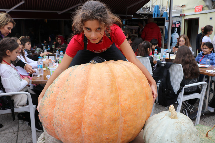 150 kiloluk dev kabak ilgi odağı oldu