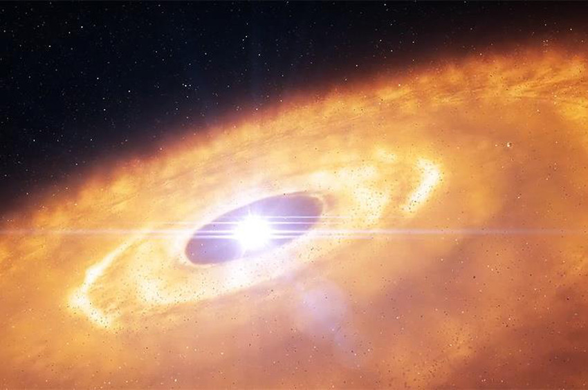 Uzaydaki genç yıldızların çevresindeki toz diskleri