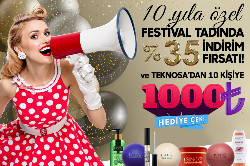 Sinoz Kozmetikten indirim kampanyası