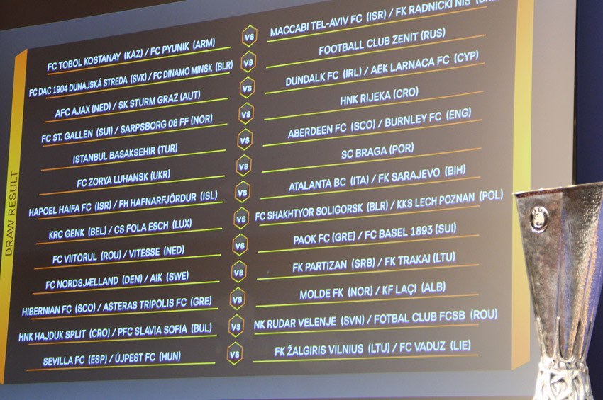 Beşiktaş ve Medipol Başakşehirin UEFA Avruğa Ligi rakipleri