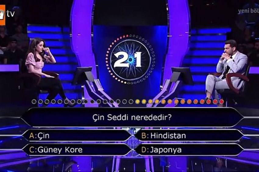 Kim Milyoner Olmak İster yarışmasında Çin Seddi sorusu
