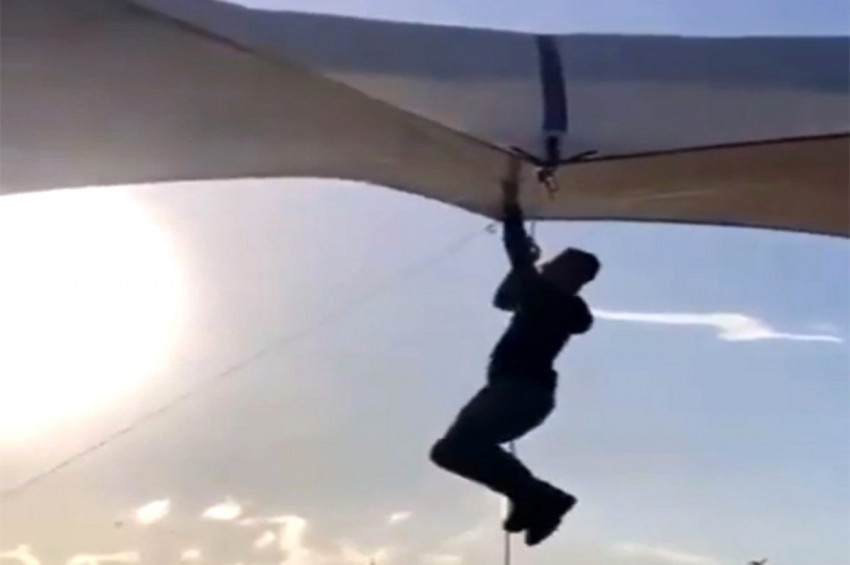 Uçan pazarcı herkesi güldürdü