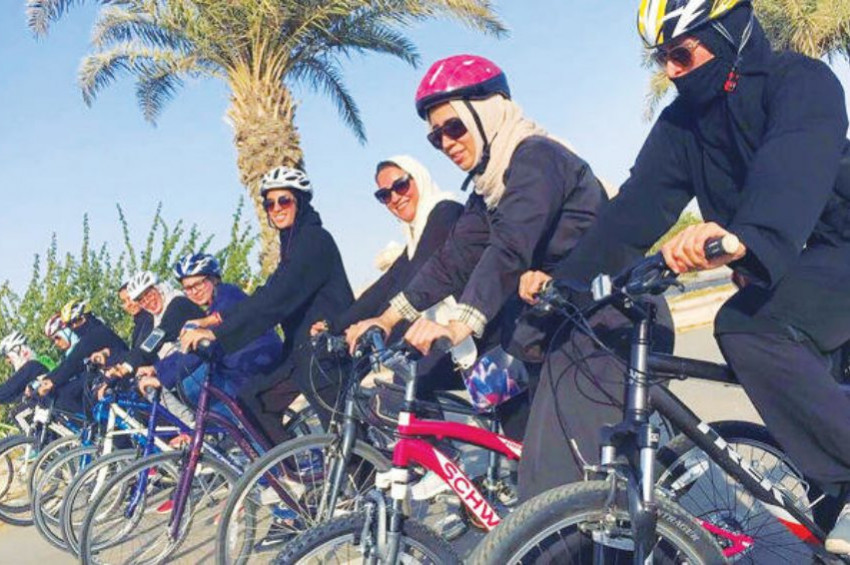 Suudi Arabistanlı kadınların bisiklet sevdası