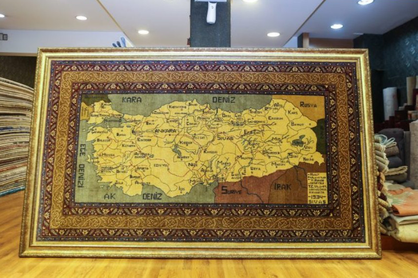 Sivasta Atatürk için dokunan halı