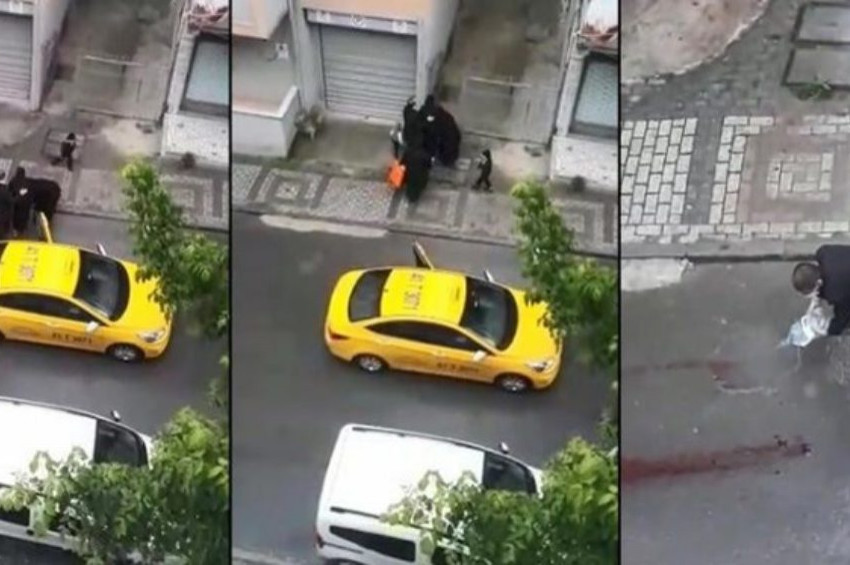 Taksiden atılan kadın sokakta doğum yaptı