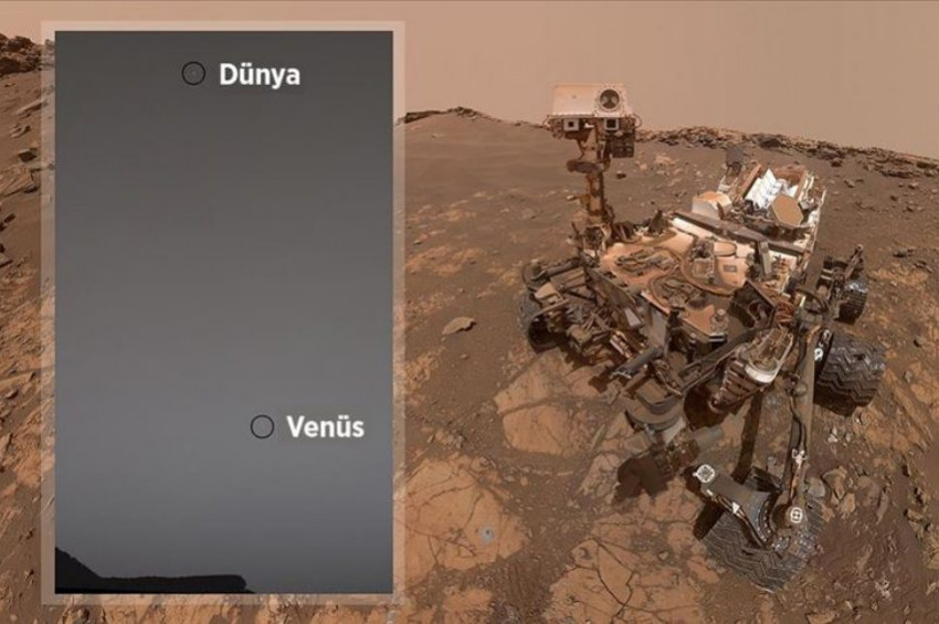 Marstan baktı, Dünya ve Venüsü aynı karede çekti