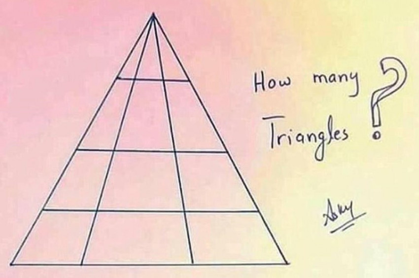 İşte bu fotoğraftaki 24 üçgen