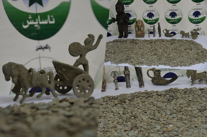 Irakta 5 bin sikke ve 7 tarihi eser yakalandı