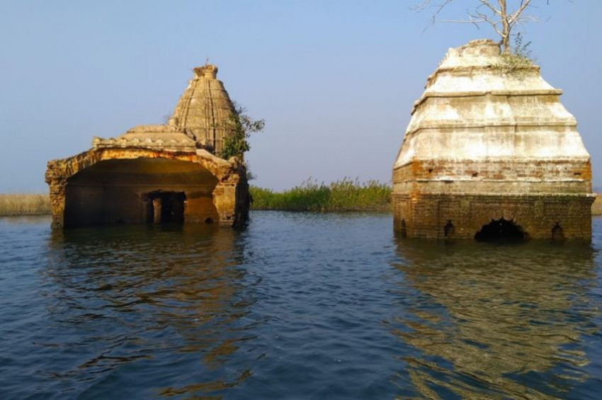 Hindistan’da batık Vişnu Tapınağı bulundu