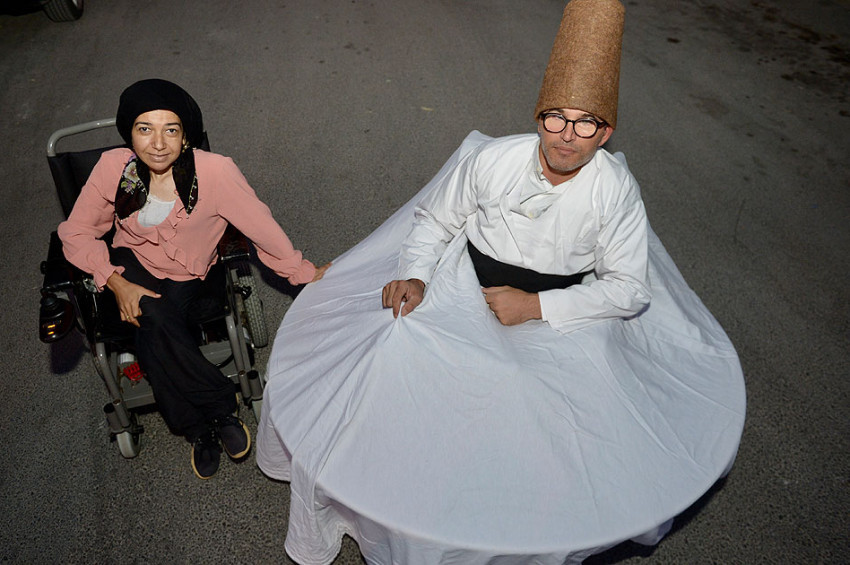 Tekerlekli sandalyeli semazen Nadir Koç