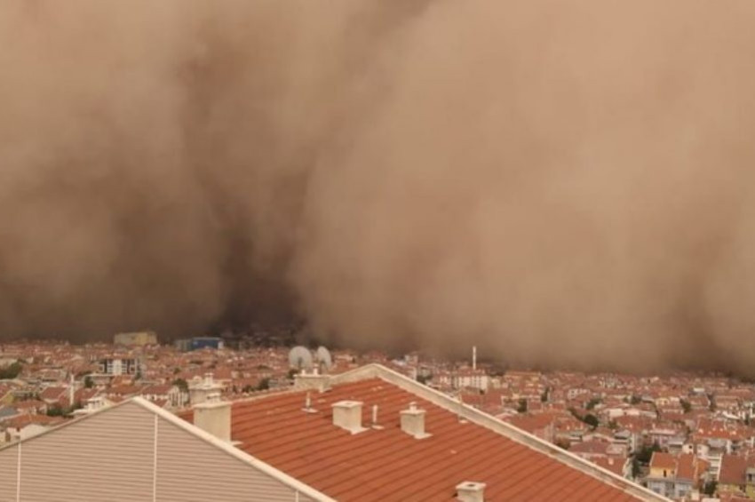 Ankaradaki kum fırtınasında 6 kişi yaralandı