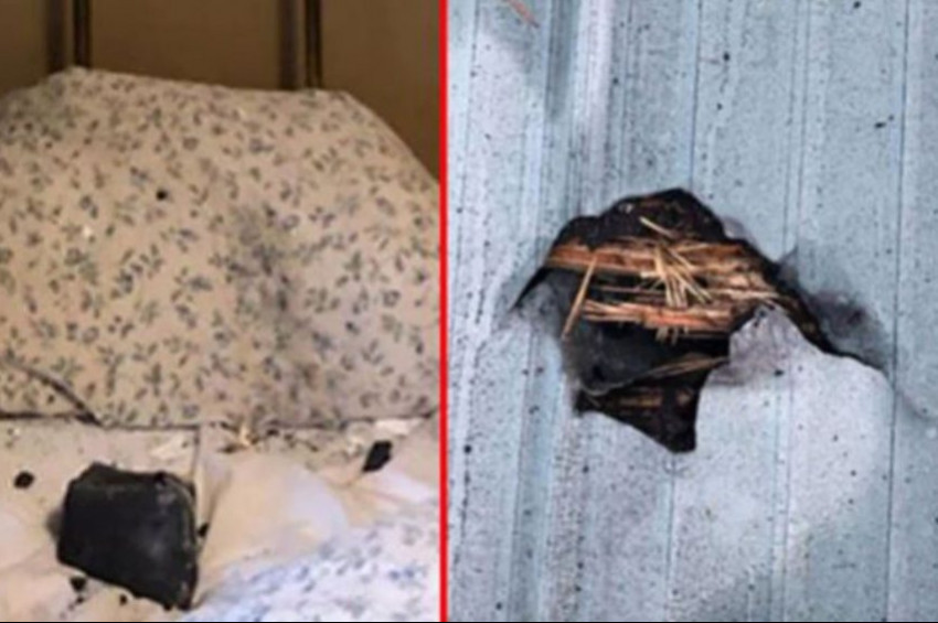 Uyurken yastığına düşen göktaşından santimetrelerle kurtuldu