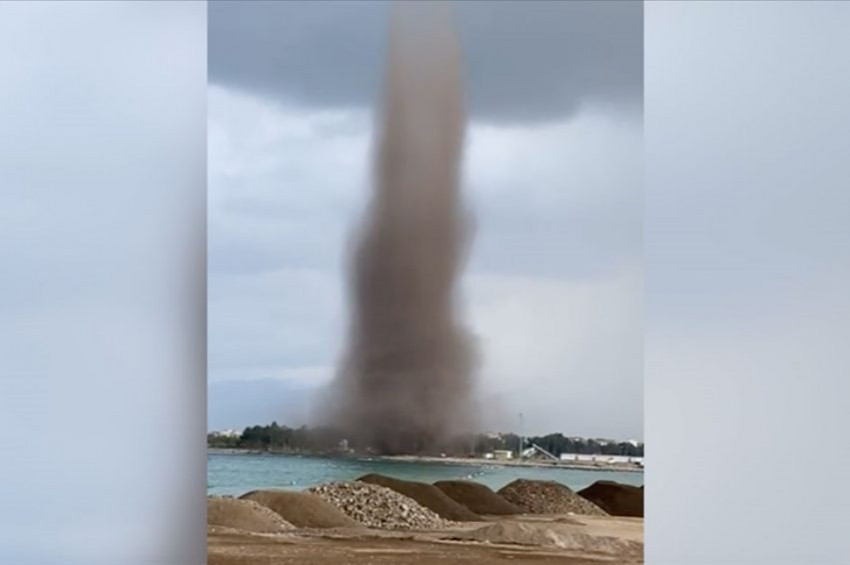 Hatayda 3 dakika süren hortum oluştu