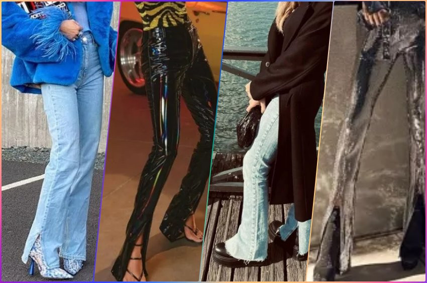 Yırtmaçlı pantolon modası yayılıyor