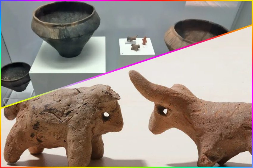 Bulgaristanda 7000 yıllık 2 boğa heykelciği bulundu