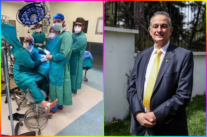 Fenalaşan doktor ayağına serum taktırarak ameliyatı tamamladı