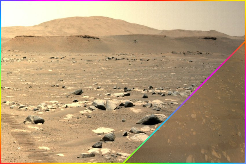 Marsın uçan araçla çekilen ilk fotoğrafları geldi