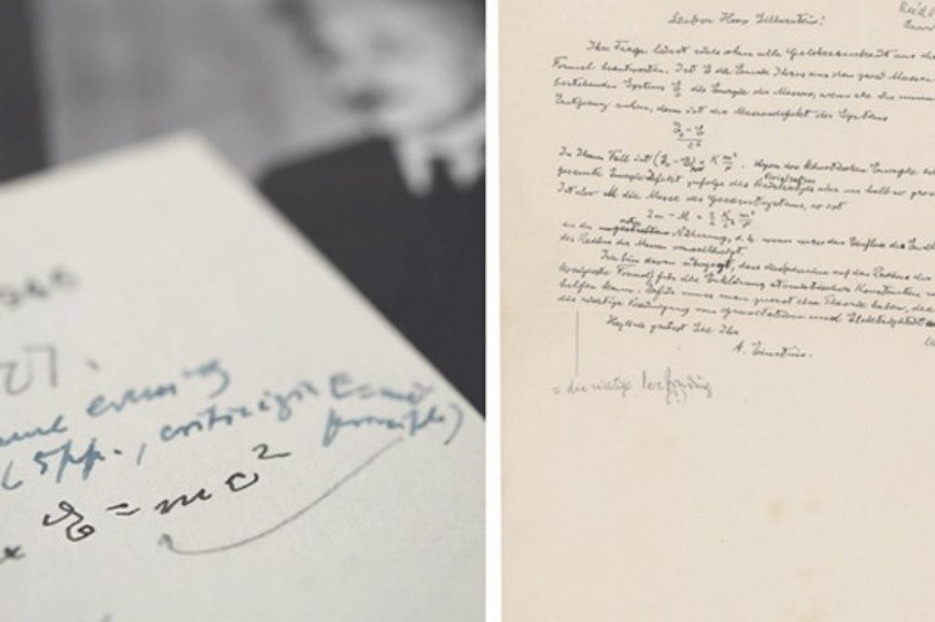 Einsteinin ışık hızı formüllü mektubu açık artırmayla satılacak