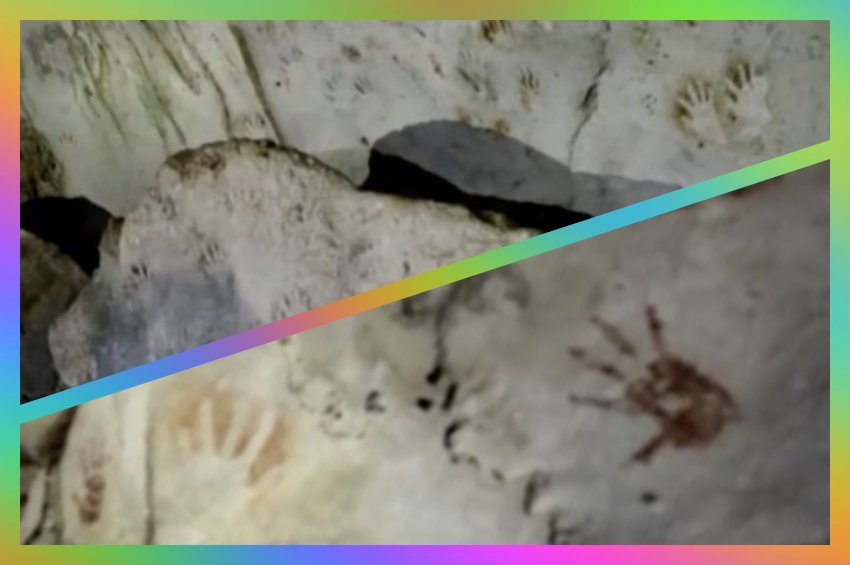 Mayalara ait olduğu sanılan 1200 yıllık el izleri bulundu