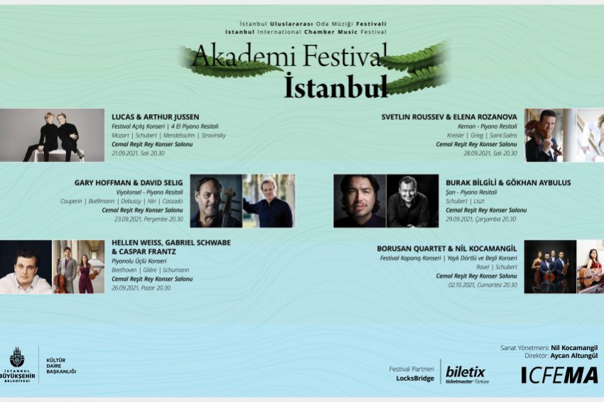 İstanbul Uluslararası Oda Müziği Festivali 21 Eylülde başlıyor