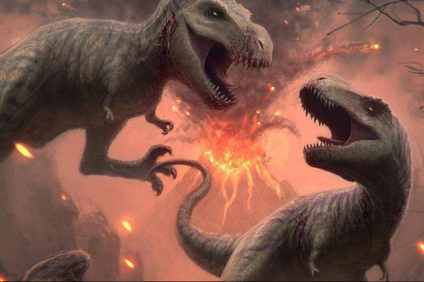 Dinozorların da dövüş kulübü varmış