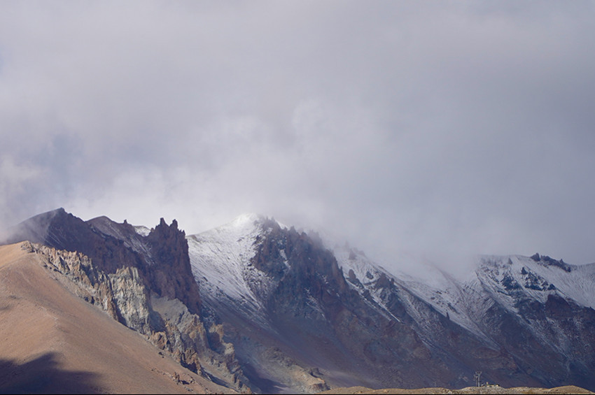 Erciyes Dağına mevsimin ilk karı yağdı