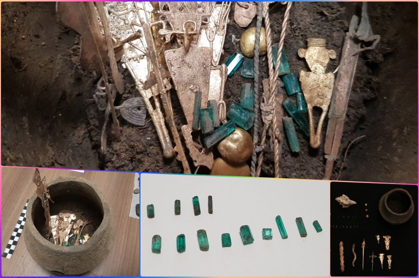 Kolombiyada mücevher dolu 8 küp bulundu