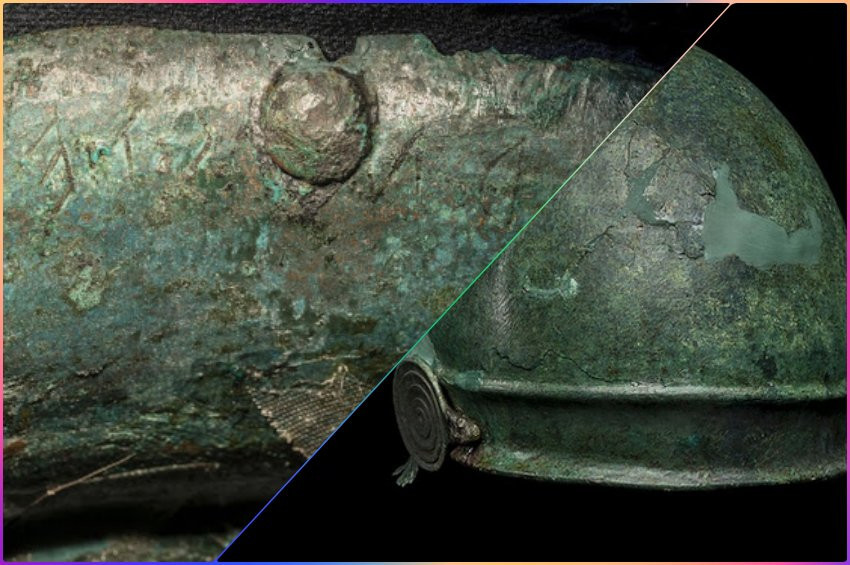 2.400 yıllık Etrüsk miğferindeki yazı araştırılıyor