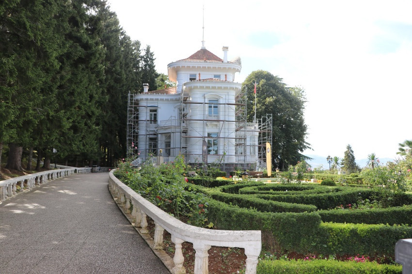 Trabzon Atatürk Köşkünde restorasyon sürüyor