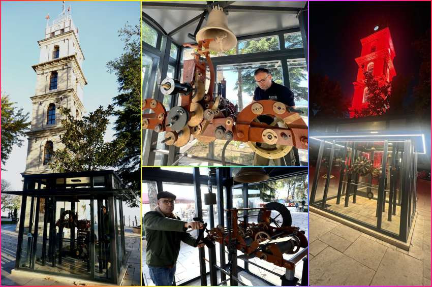 Bursa saat kulesinin bozuk tarihi saati restore edildi