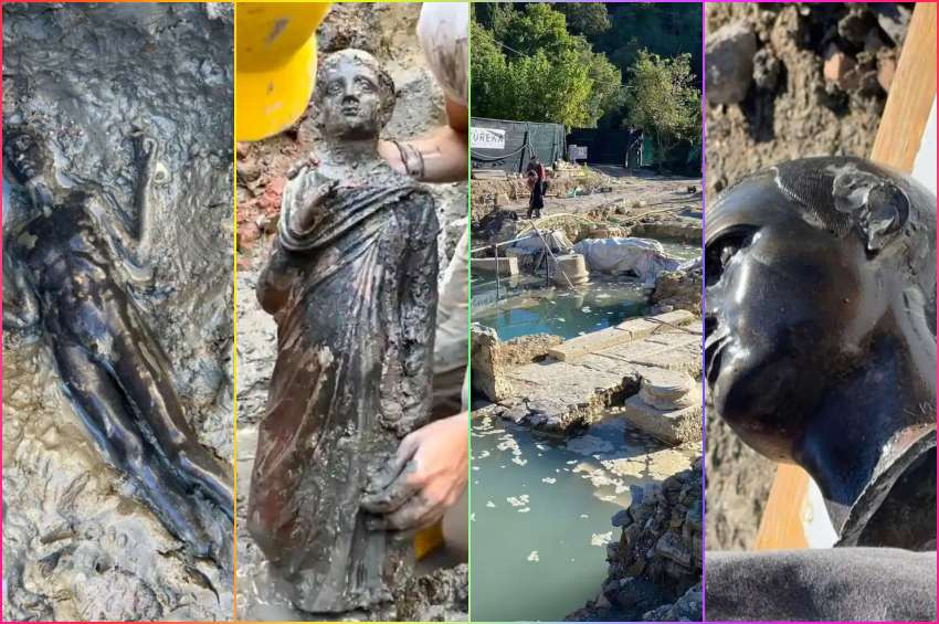 İtalyada Etrüsk çağına ışık tutacak heykeller keşfedildi