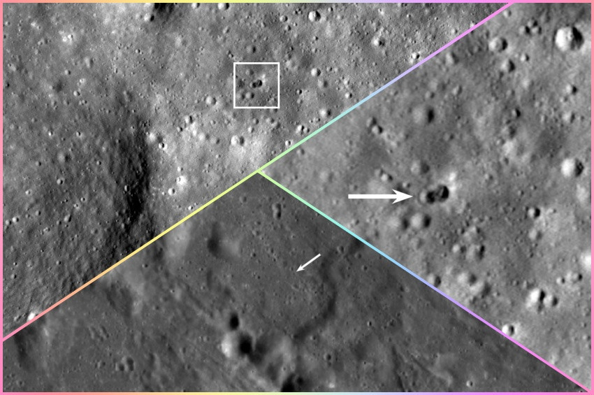 Aya çarpan roketin verdiği hasar görüntülendi