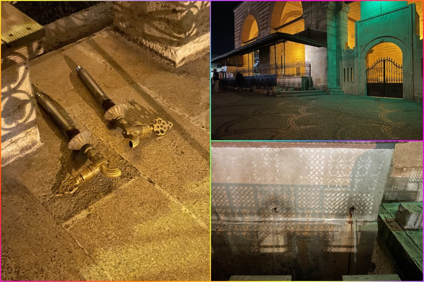 Edirnedeki tarihi Eski Caminin musluklarını çalmak isteyen hırsız kaçtı