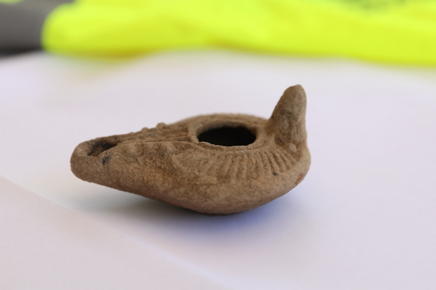 Diyarbakırda 1500 yıllık kandil bulundu