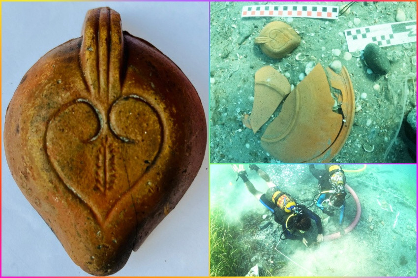 Dünya Kalp Gününde kalp şeklinde tarihi kandil bulundu