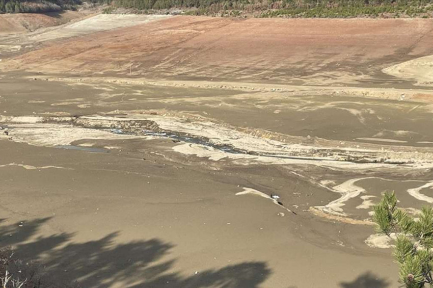 Nilüfer Baraj gölü kurudu