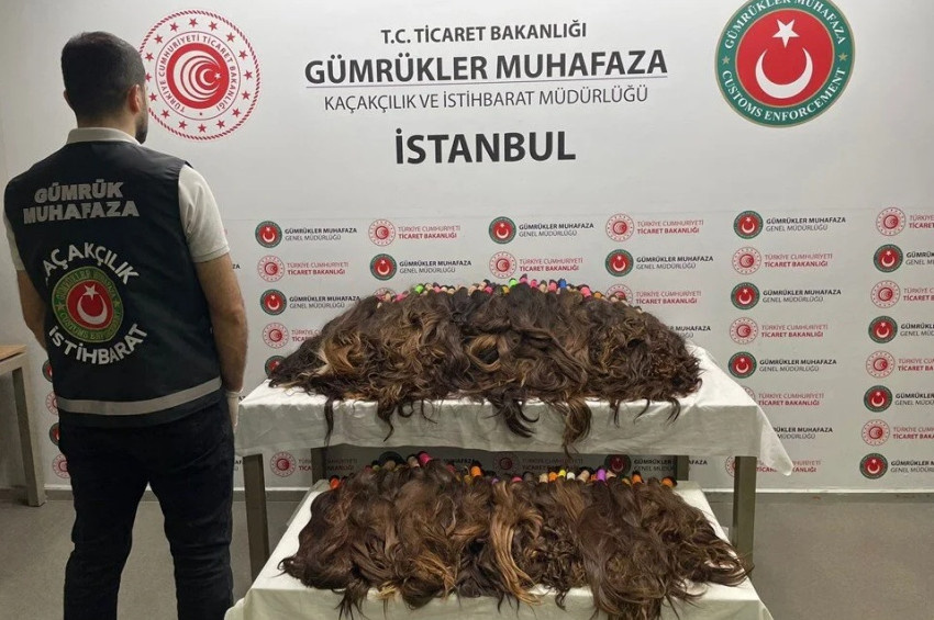İstanbulda yurda kaçak sokulmak istenen 68 kilo insan saçı yakalandı