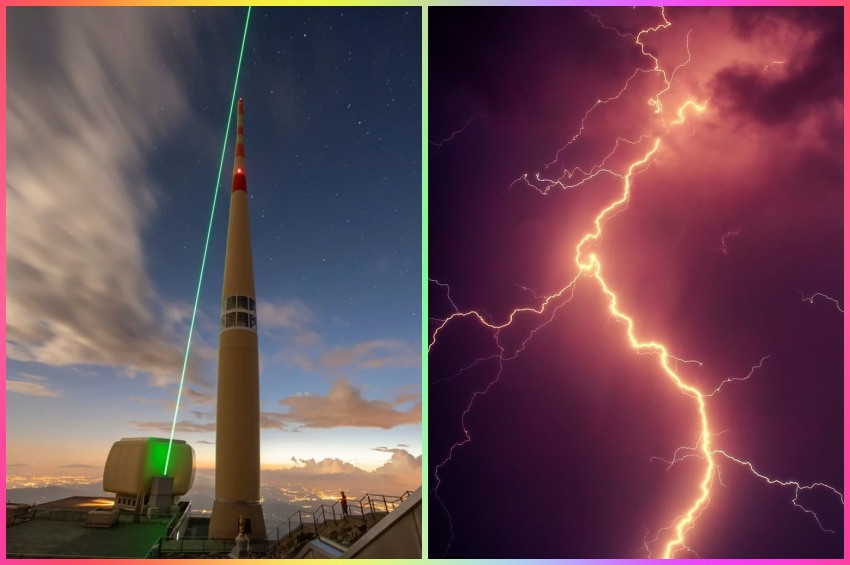 Lazerle şimşeğin yönü değiştirildi! Yıldırımlara lazer engel olabilir!