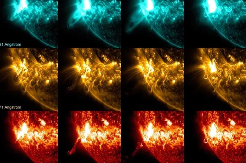 Güneşte çok yoğun bir patlamayı daha görüntülendi