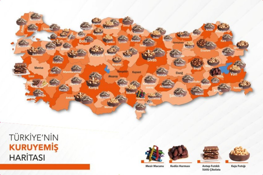 Türkiyede illere göre kuruyemiş tercihi: Hangi il hangi kuruyemişi seviyor?