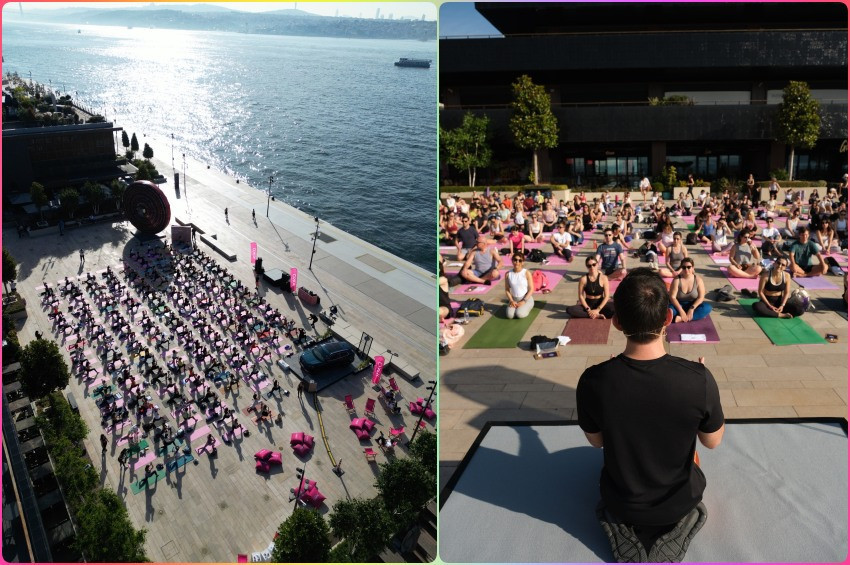 Galataport İstanbulda Rıhtımda Yoga günleri
