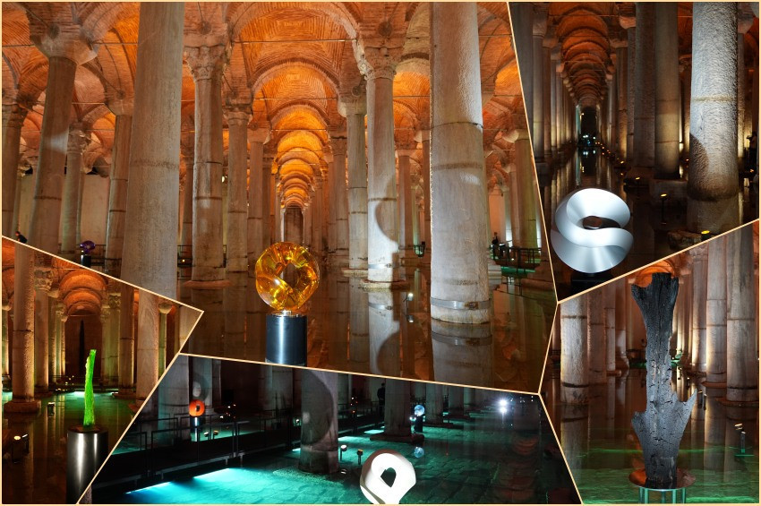 Yeraltının Kapıları kristal heykel sergisi Yerebatan Sarnıcında