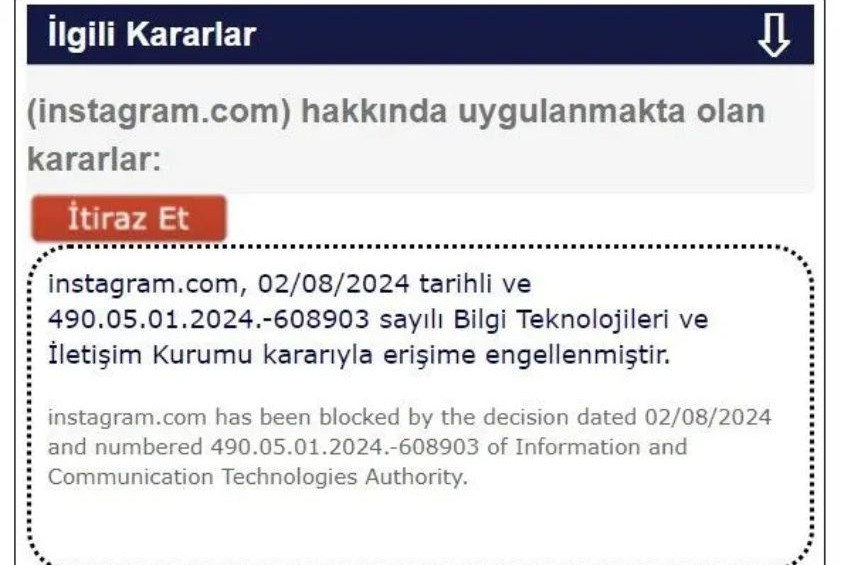 Instagrama Türkiyeden erişim yasaklandı