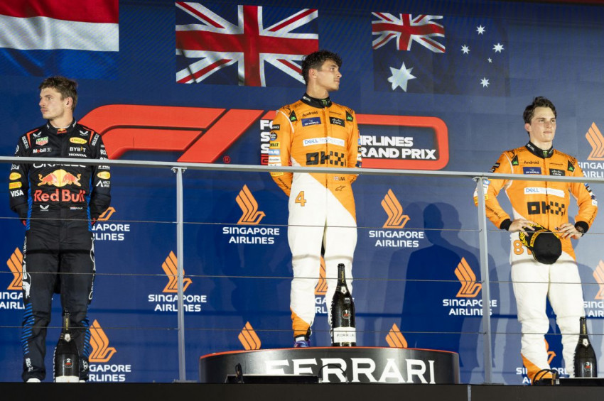 Formula 1de Lando Norris rüzgarı Singapur Grand Prixsinde de esti