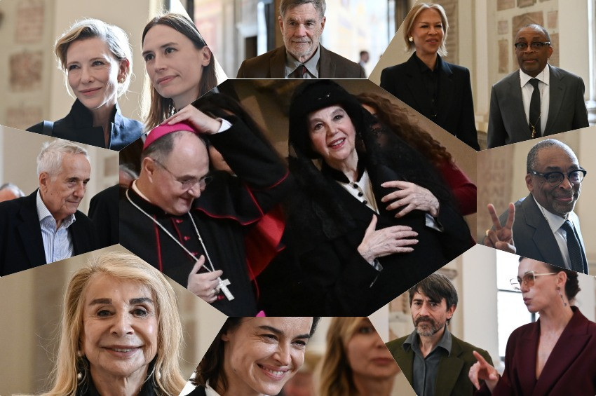 Papa sinemalarının devlerine, Dünyanın yaralarıyla yüzleşmekten korkmayın dedi